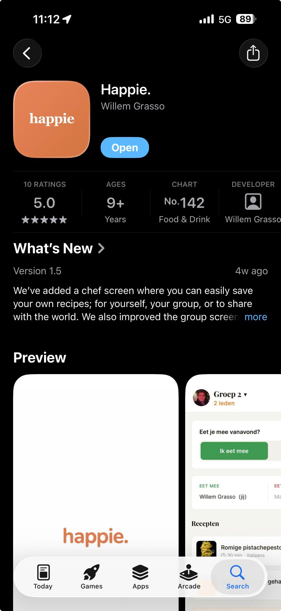 Happie App Screenshot